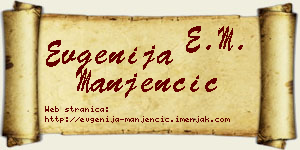 Evgenija Manjenčić vizit kartica